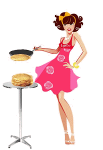 Gif animé Chandeleur crêpes pin up
